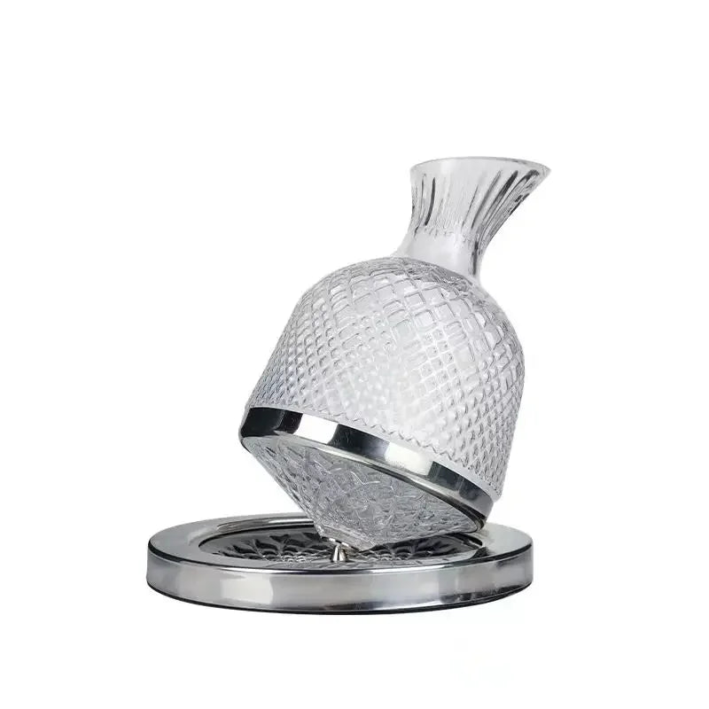 Rotating Crystal Whisky Decanter Set