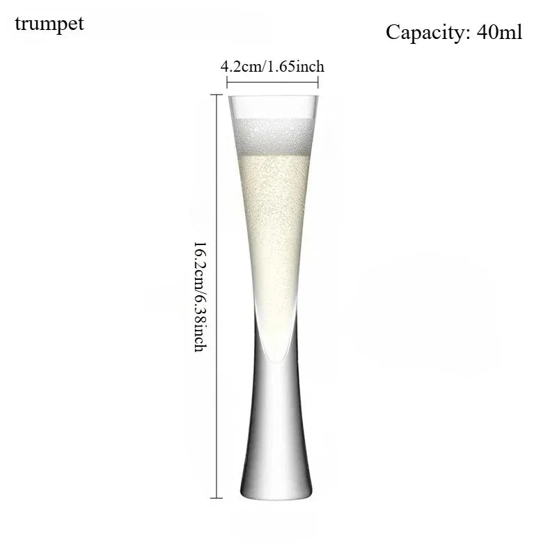 Elegant Hourglass Champagne Flute Set