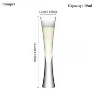 Elegant Hourglass Champagne Flute Set
