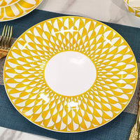 Geometric Bone China Dinnerware Set