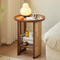 Two-Tier Rattan Coffee Table