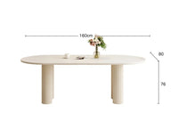 Oval Stone Six-Seater Dining Set