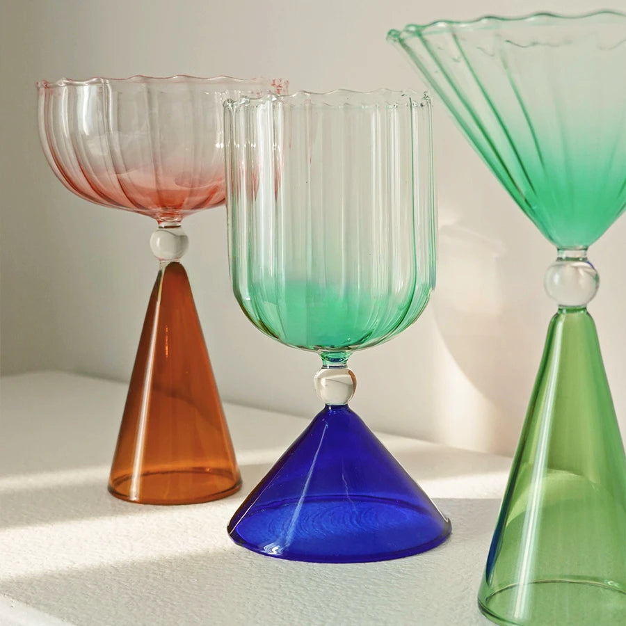 Colorful Champagne Coupe Glass