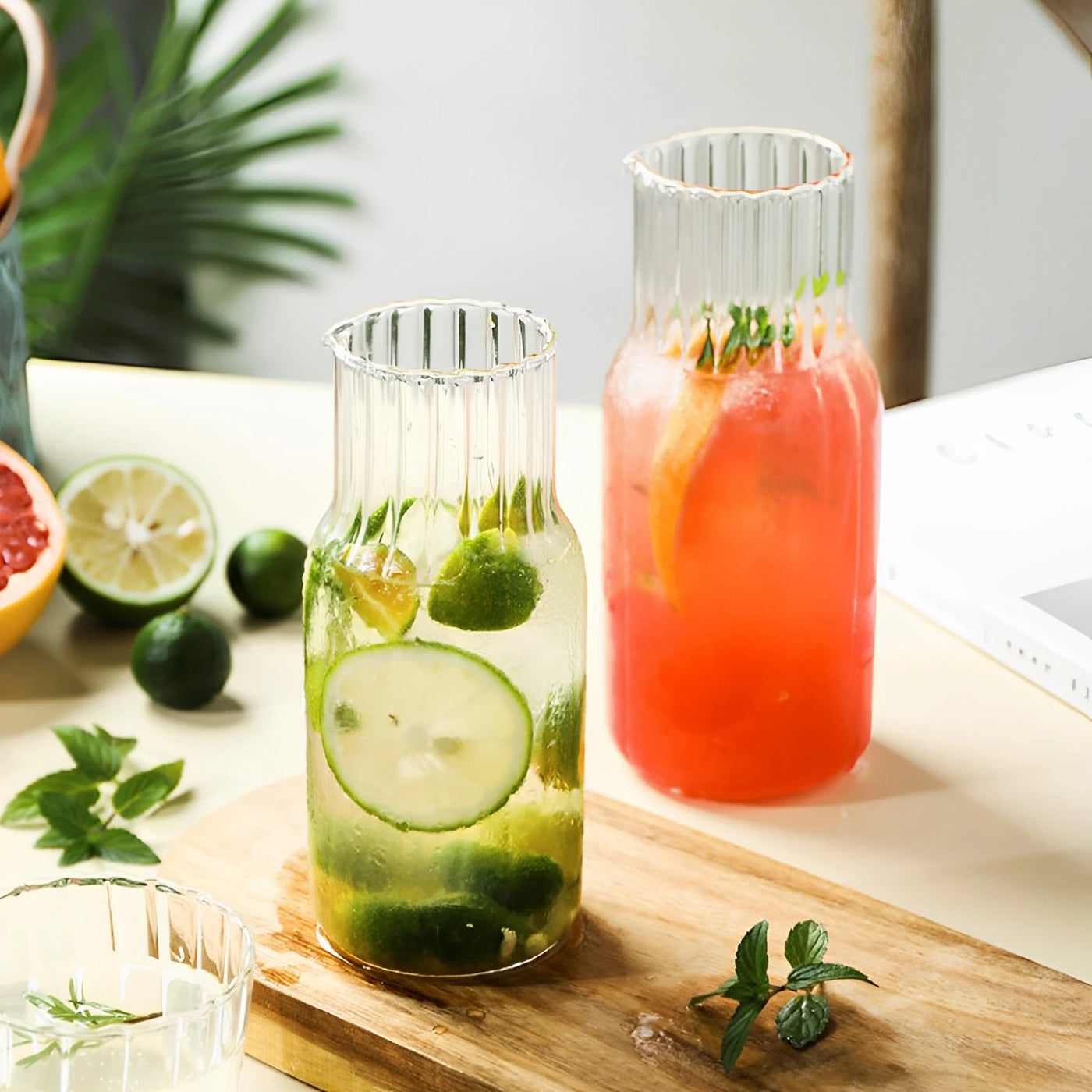 Bedside Glass Carafe Cup Set