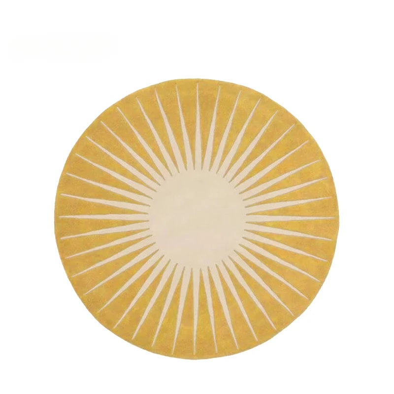 Washable Round Modern Area Rug