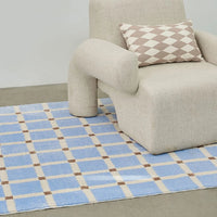 Minimalist Plaid Plush Area Rug
