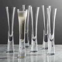 Elegant Hourglass Champagne Flute Set