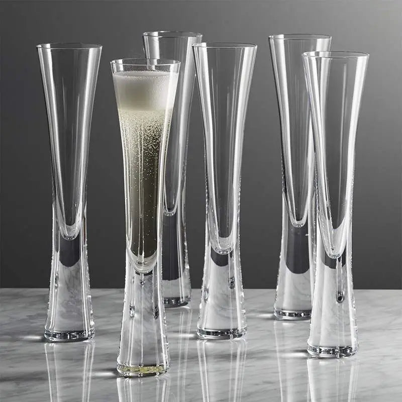 Elegant Hourglass Champagne Flute Set
