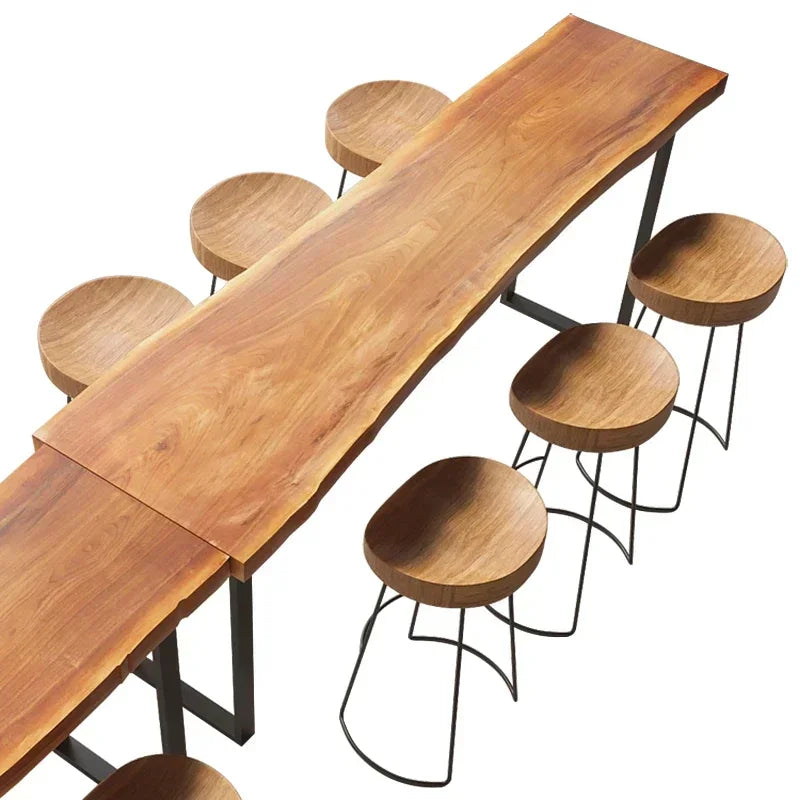 Nordic Solid Wood Bar Stool