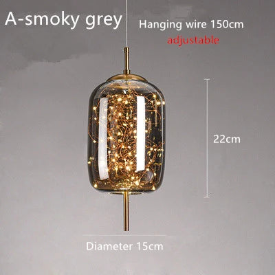 Starlight Glass Bedside Pendant
