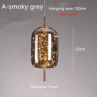 Starlight Glass Bedside Pendant