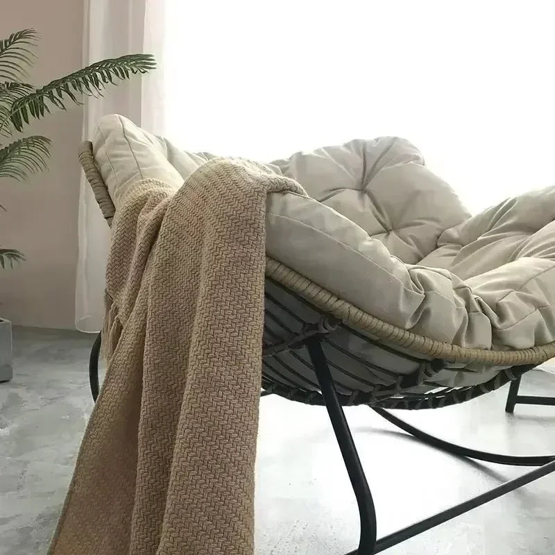 Woven Rattan Rocking Chair