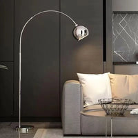 Adjustable Silver Standing Floor Lamp