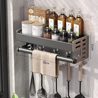 No-Drill Aluminum Kitchen Organizer