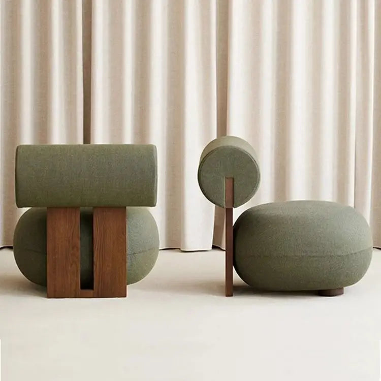 Cream Flannel Leisure Chair