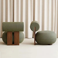 Cream Flannel Leisure Chair