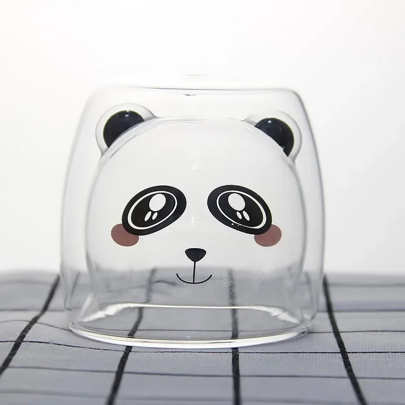 Cute Animal Double Glass