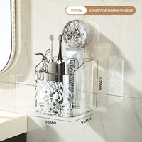 Glacier Pattern Suction Bathroom Shelf