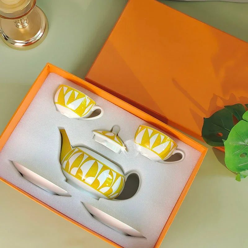 Geometric Bone China Dinnerware Set