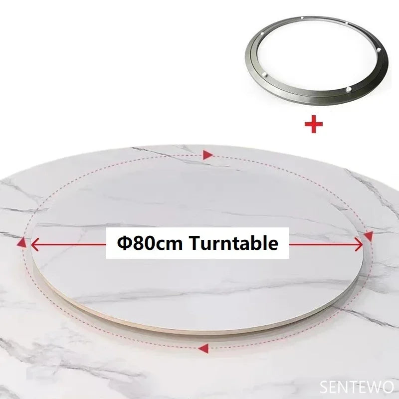 Marble Gold-Base Dining Set