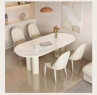 Oval Stone Six-Seater Dining Set