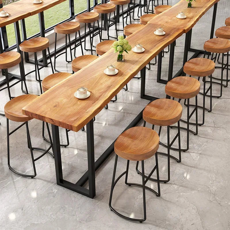 Nordic Solid Wood Bar Stool