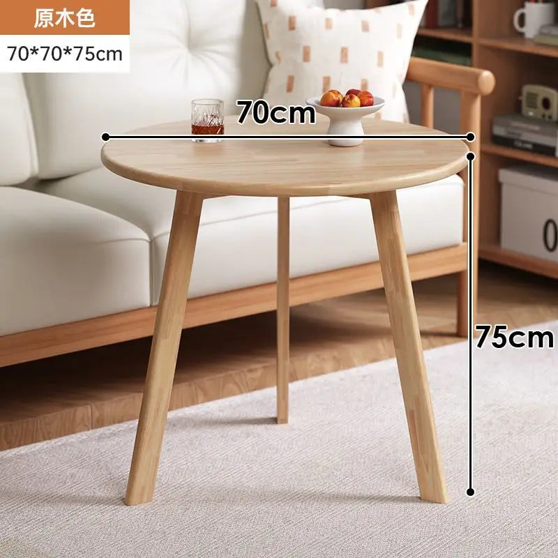 Round Rubberwood Coffee Table