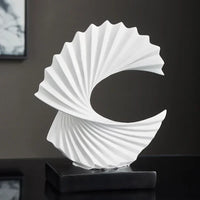 Golden Abstract Resin Sculpture