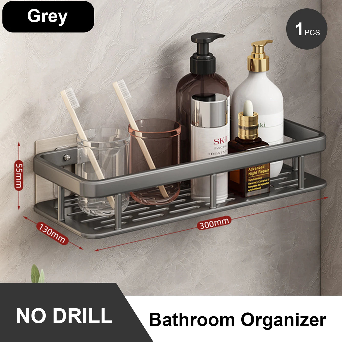 Rustproof Wall Mounted Shower Shelf