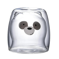 Cute Animal Double Glass