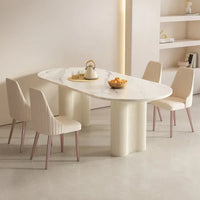 Oval Stone Six-Seater Dining Set