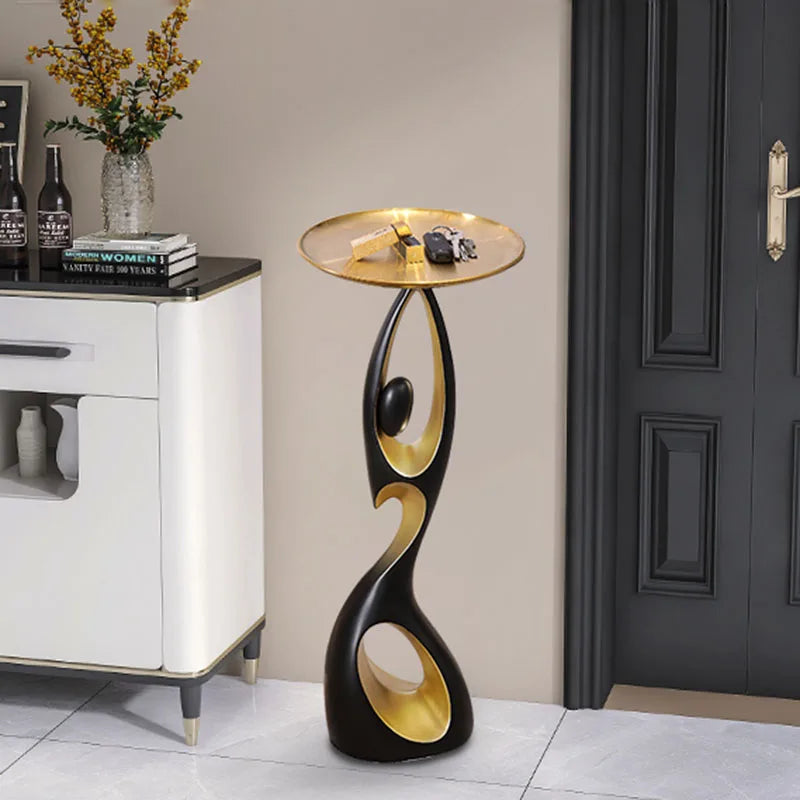Abstract Resin Accent Table