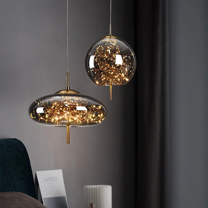 Starlight Glass Bedside Pendant