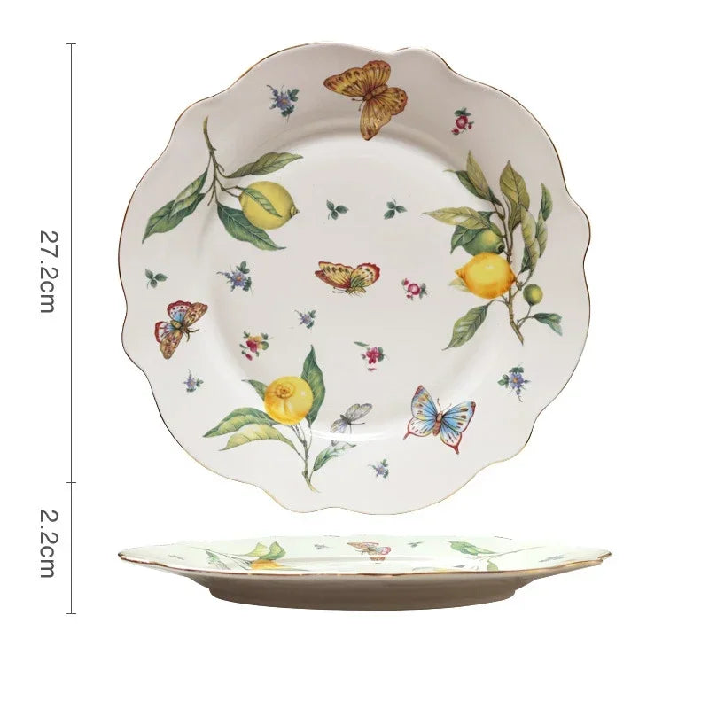 Lemon Pattern Ceramic Tableware Set