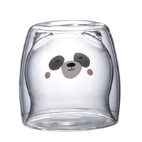 Cute Animal Double Glass