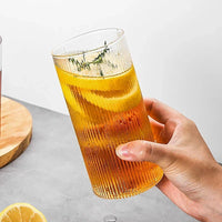 Vertical Pattern Cocktail Glasses