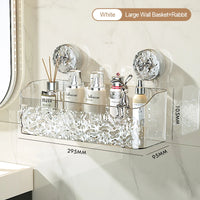 Glacier Pattern Suction Bathroom Shelf