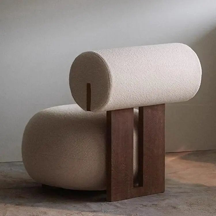 Cream Flannel Leisure Chair