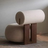 Cream Flannel Leisure Chair