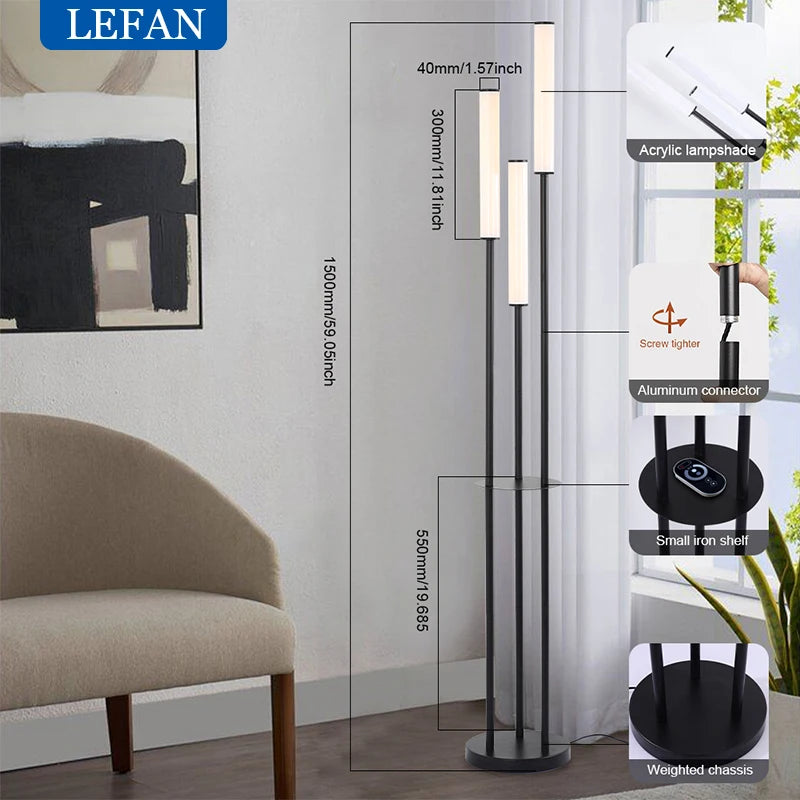 Dimmable Shelf Storage Floor Lamp