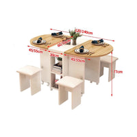Folding Four-Chair Dining Set