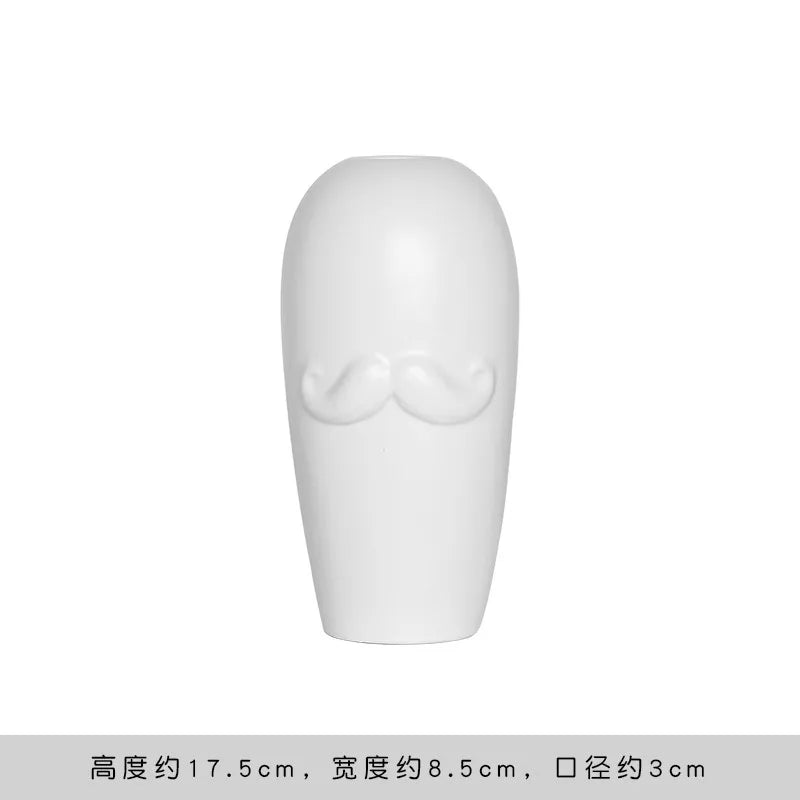 Nordic Face Ceramic Vase