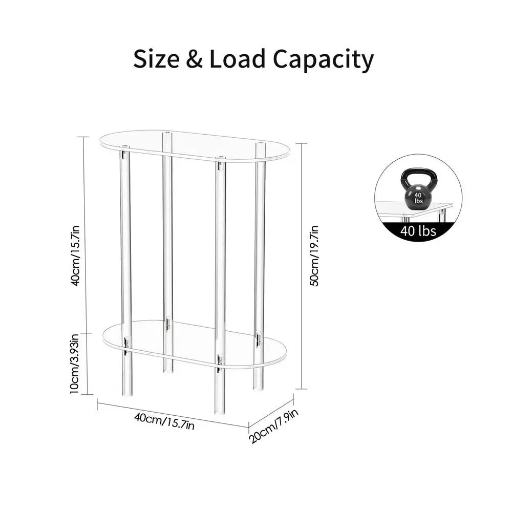 Two-Tier Acrylic Side Table