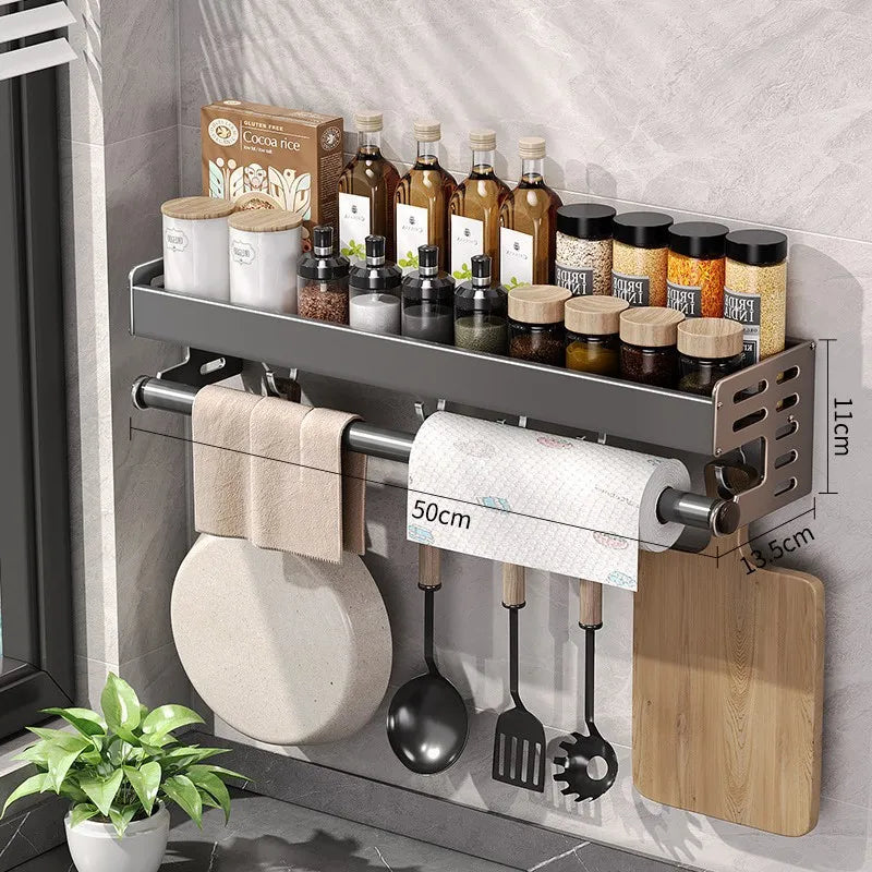 No-Drill Aluminum Kitchen Organizer
