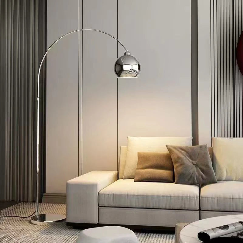Adjustable Silver Standing Floor Lamp