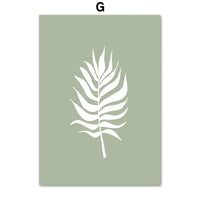 Sage Leaf Geometric Canvas