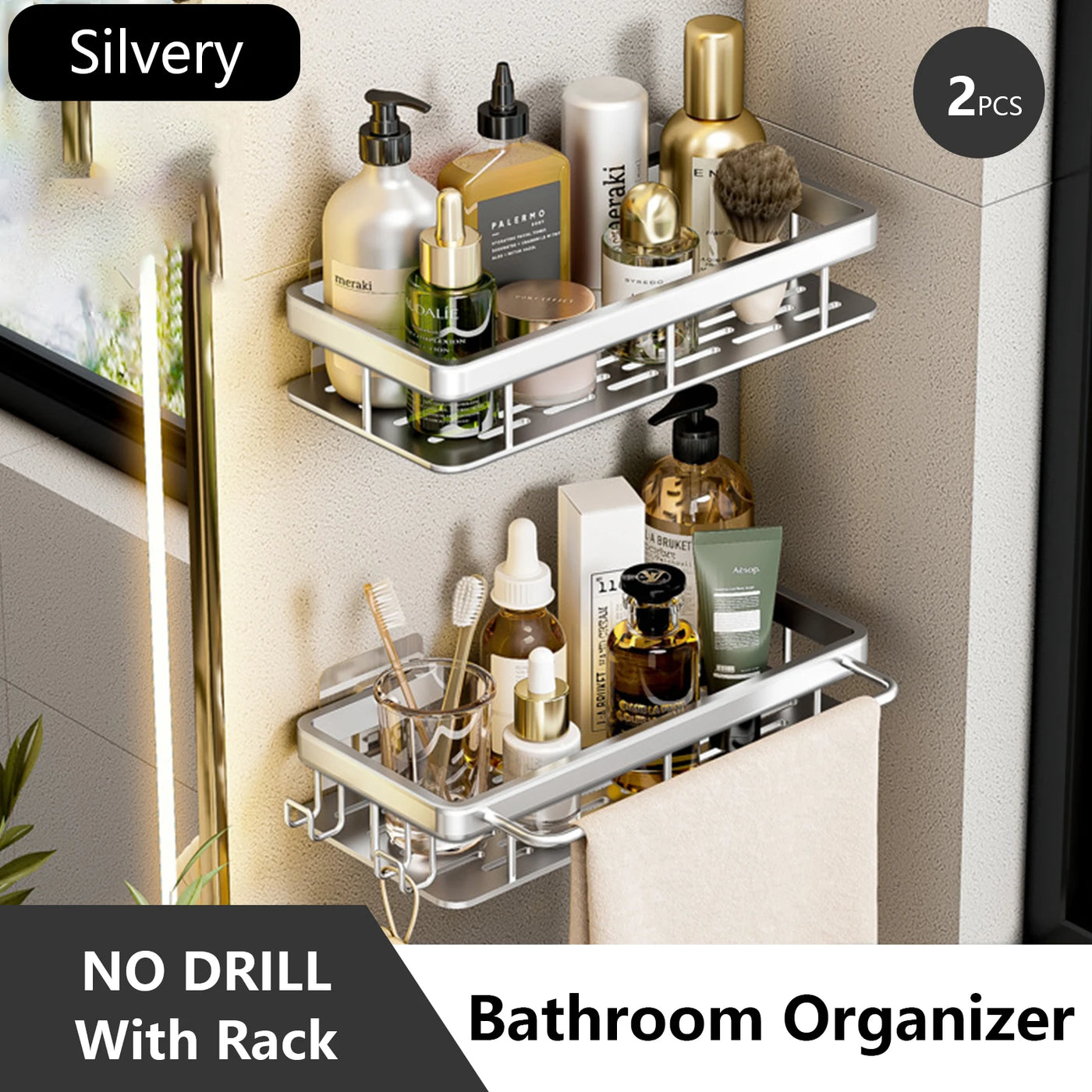Rustproof Wall Mounted Shower Shelf