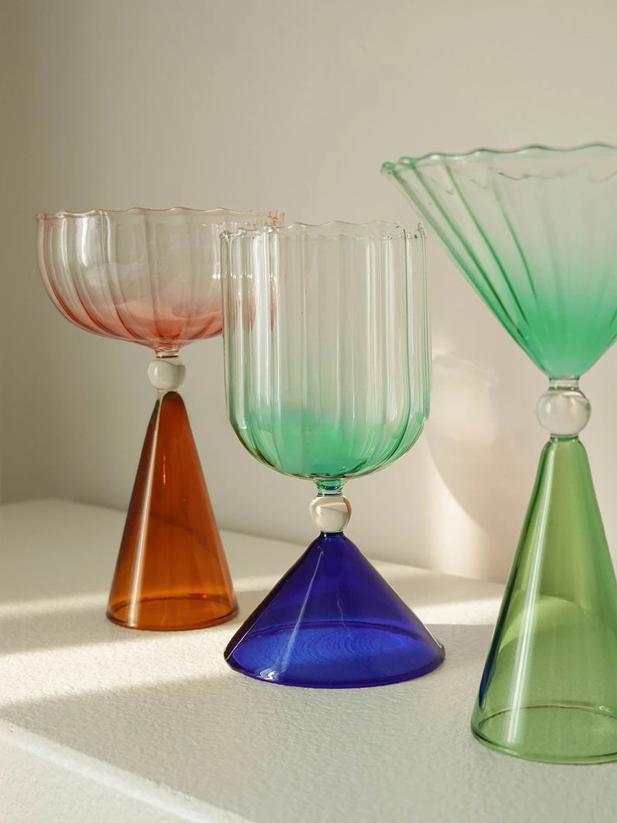 Colorful Champagne Coupe Glass